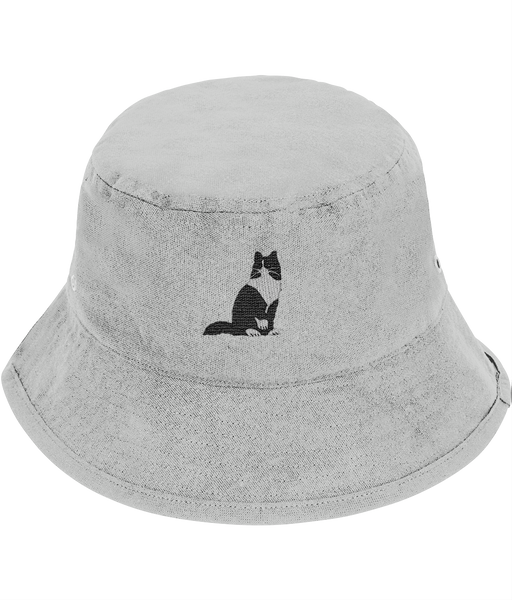 Tuxedo Cat Long Hair Bucket Hat