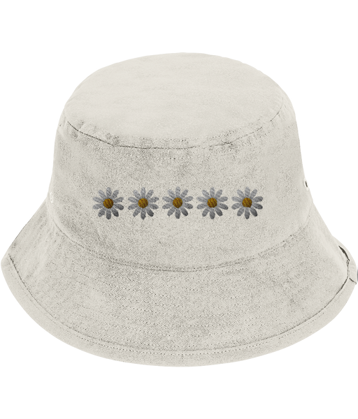 Daisy Embroidered Bucket Hat