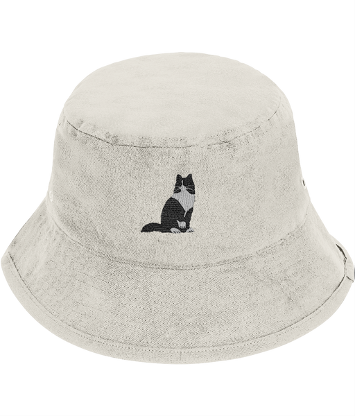 Tuxedo Cat Long Hair Bucket Hat