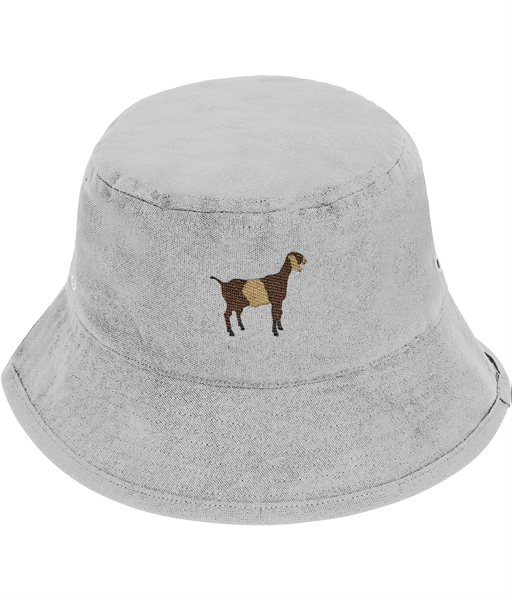 Goat Embroidered Bucket Hat