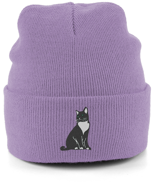 Black Cat Tuxedo beanie hat