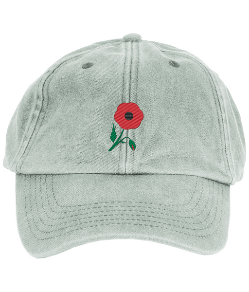 Poppy Embroidered Baseball Cap