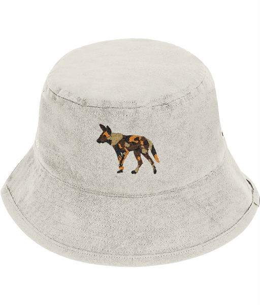 African Hunting Dog Embroidered Bucket Hat