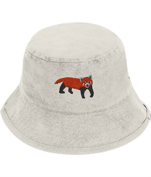 Red Panda Bucket Hat Embroidered by Wonderful World