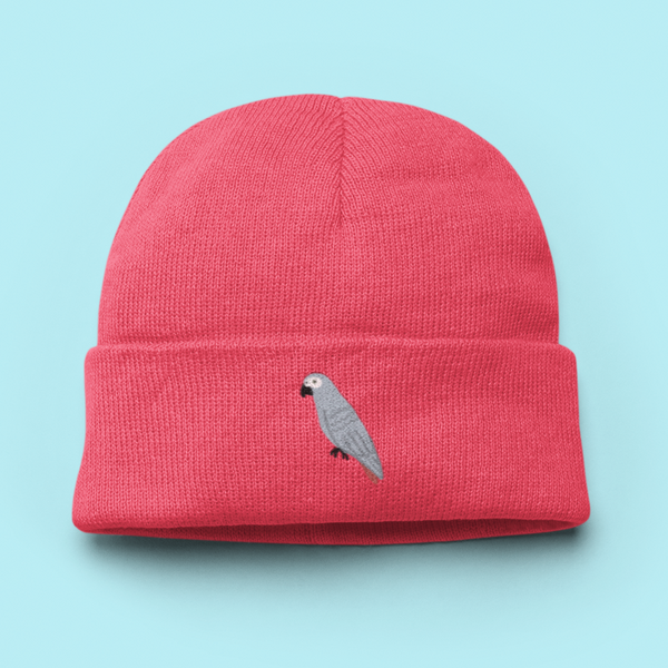 African Grey Parrot Beanie Hat