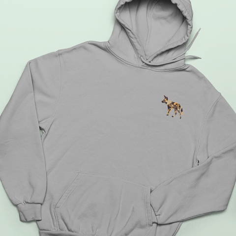 African Hunting Dog Embroidered Hoodie