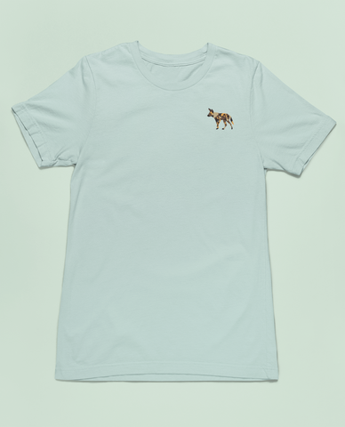 African Hunting Dog Embroidered Tshirt, Wild Dog Tshirt