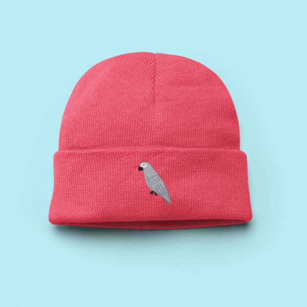 African Grey Parrot Beanie, African Grey Parrot Hat