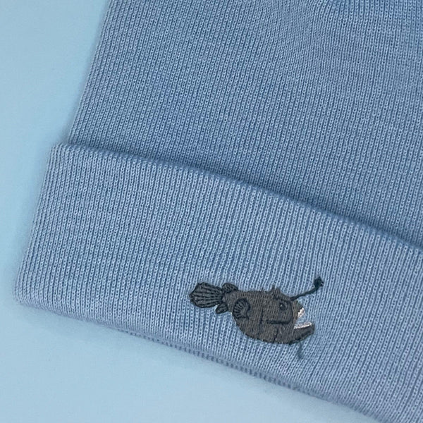 Anglerfish Embroidered Beanie Hat, Anglerfsh Beanie Hat