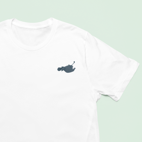Anglerfish Embroidered Tshirt embroidered by Wonderful World