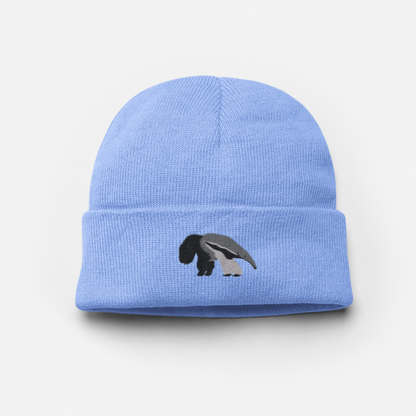 Giant Anteater Beanie Hat, Giant Anteater Hat, Embroidered Giant Anteater