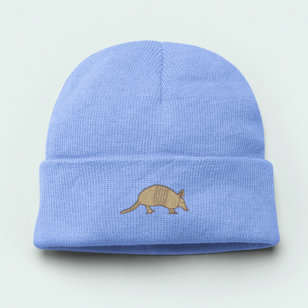 Armadillo Embroidered Beanie Hat