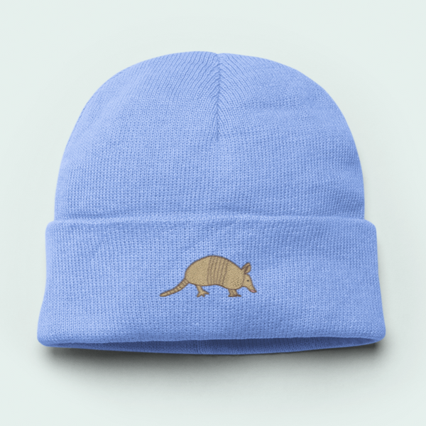 Armadillo Embroidered Beanie Hat