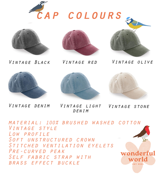 Crab Embroidered Cap