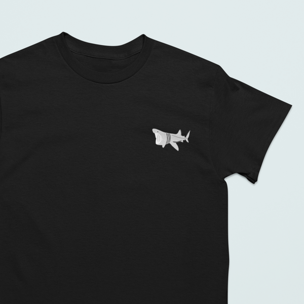 Basking Shark T-Shirt, Embroidered Basking Shark T-Shirt, Basking Shark Ocean Embroidered Tshirt