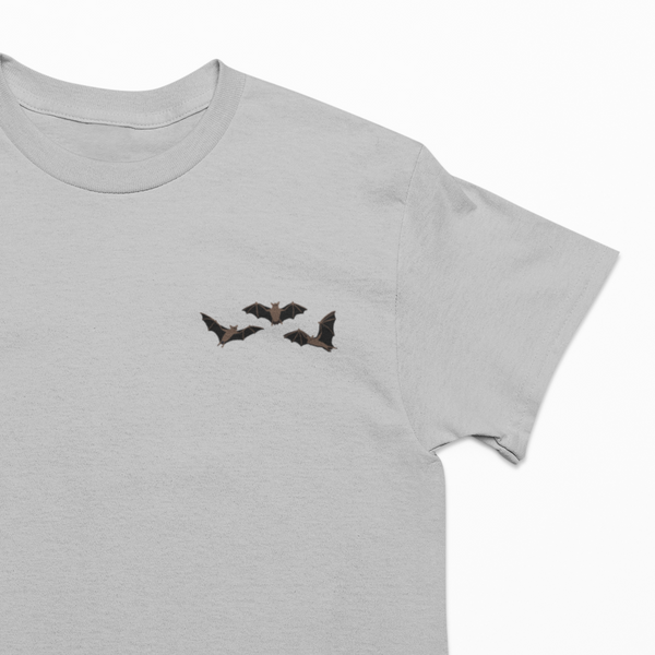 Bat Embroidered Tshirt, Bat Tshirt, Embroidered Bat Tshirt