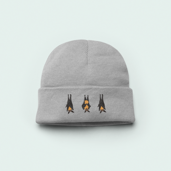 Bat Embroidered Beanie Hat