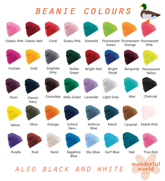 Alligator Embroidered Beanie Hat