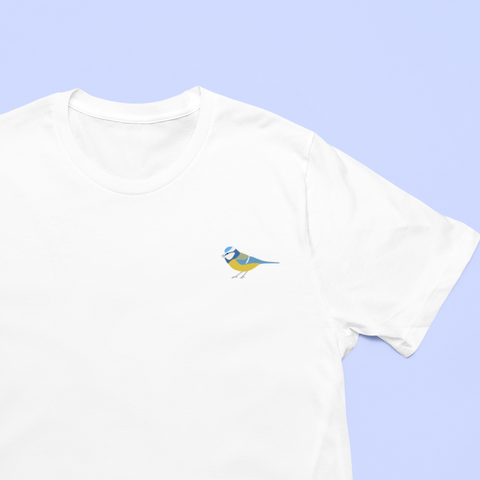Blue Tit Embroidered Tshirt