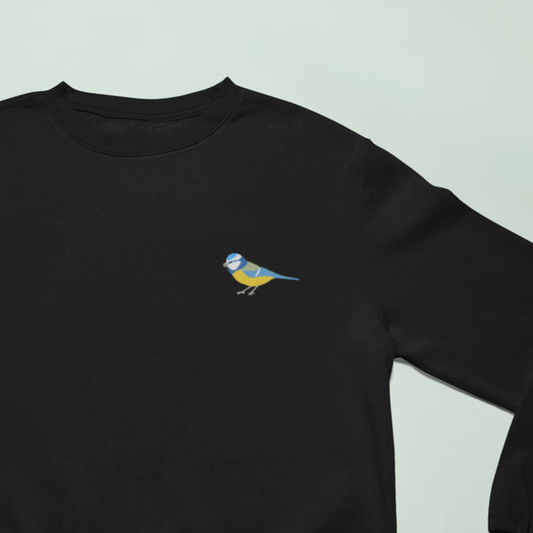 Blue Tit Embroidered Sweatshirt