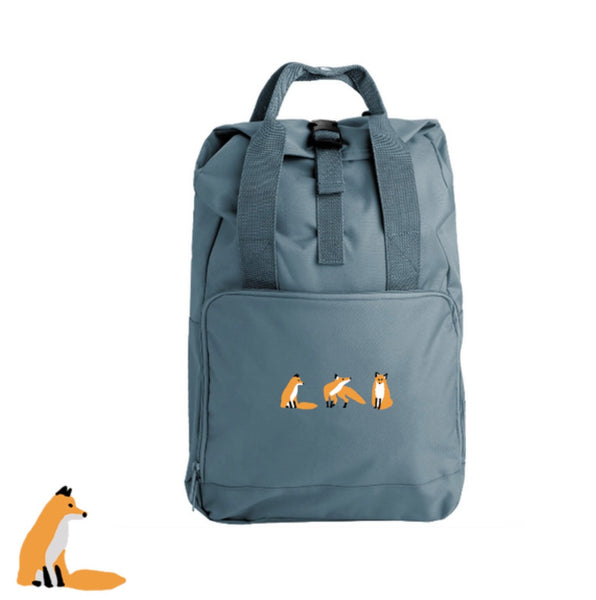 Foxes Embroidered Backpack