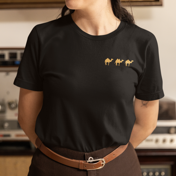 Camel T-shirt, Camel Embroidered T-Shirt