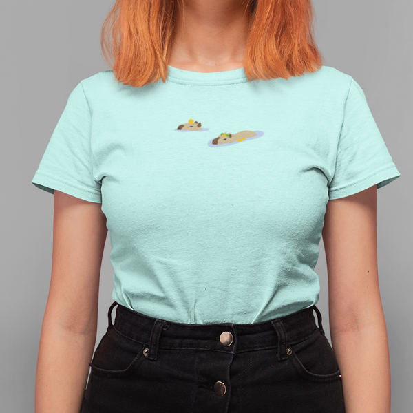 Capybara Tshirt, Capybara Embroidered Tshirt