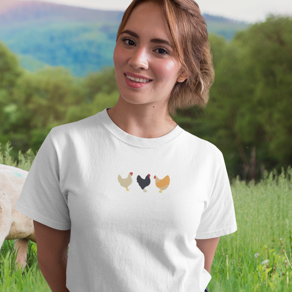 Chicken Embroidered Tshirt