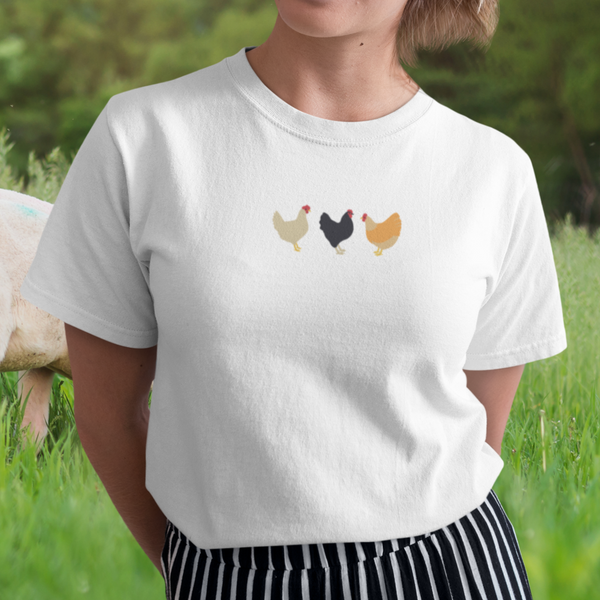 Chicken Embroidered Tshirt