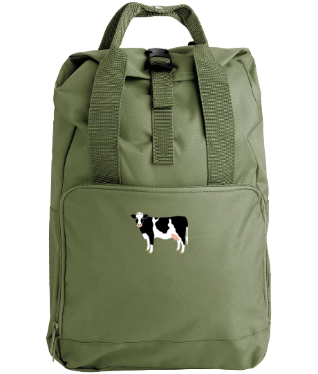 Cow Embroidered Backpack