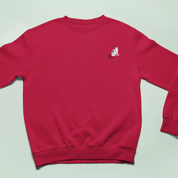 Cow Cat Sweatshirt Embroidered Jumper