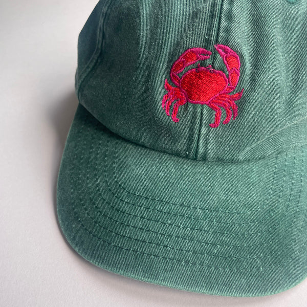 Crab Cap, Embroidered Crab Cap by Wonderful World