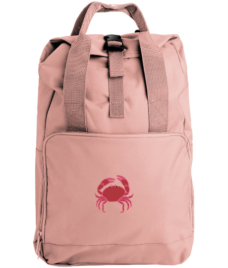 Crab Embroidered Backpack