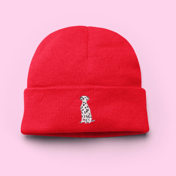 Dalmatian Dog Hat, Dalmatian Dog Embroidered Beanie hat