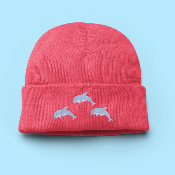 Dolphin Hat, Embroidered Dolphin Hat