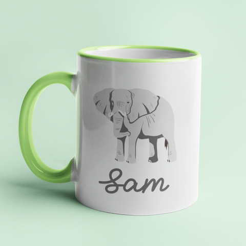 Elephant Personalised Mug, Elephant Mugs