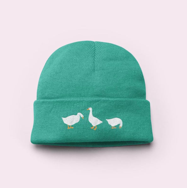 Geese Embroidered Beanie hat
