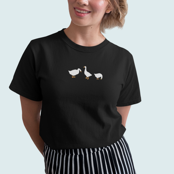 Goose Embroidered Tshirt, Geese Tshirt Embroidered