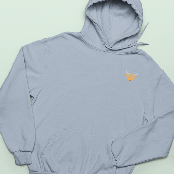 Highland Cow Hoodie, Embroidered Highland Cow, Scottish Cow