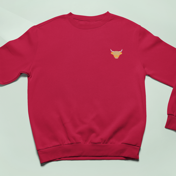 Highland Cow Embroidered Sweatshirt, Highland Cow, Scottish Highland cows