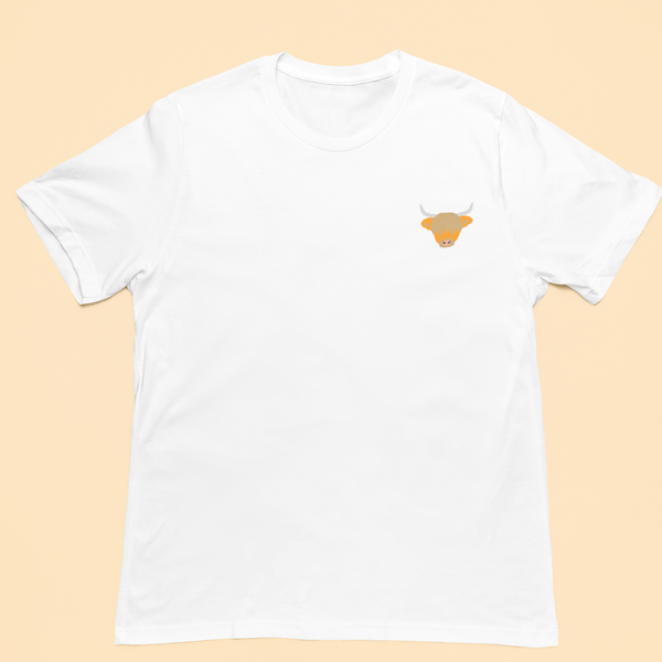 Highland Cow Embroidered Tshirt