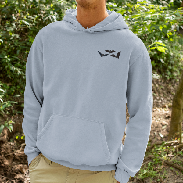 Bat Hoodie, Embroidered Bat Hoodie