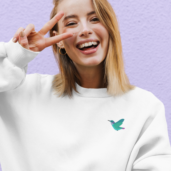 Embroidered Hummingbird Jumper