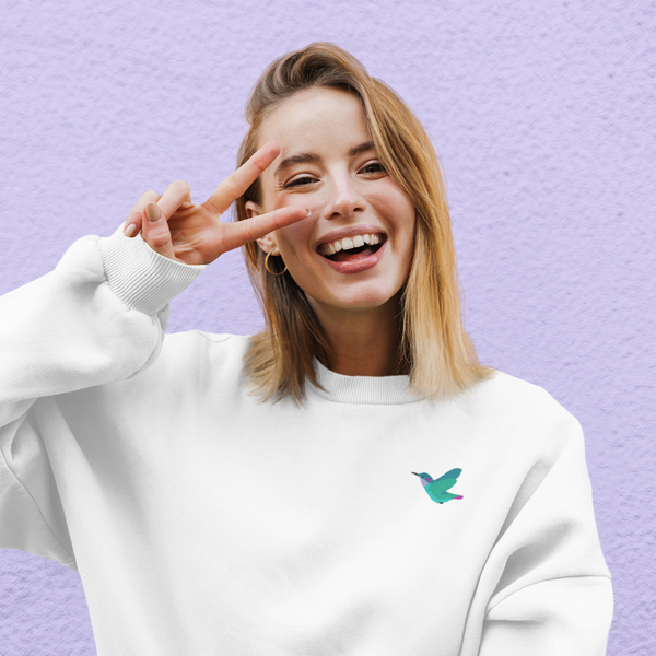Hummingbird Embroidered Sweatshirt