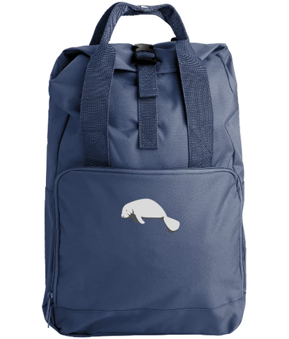 Manatee Embroidered Backpack