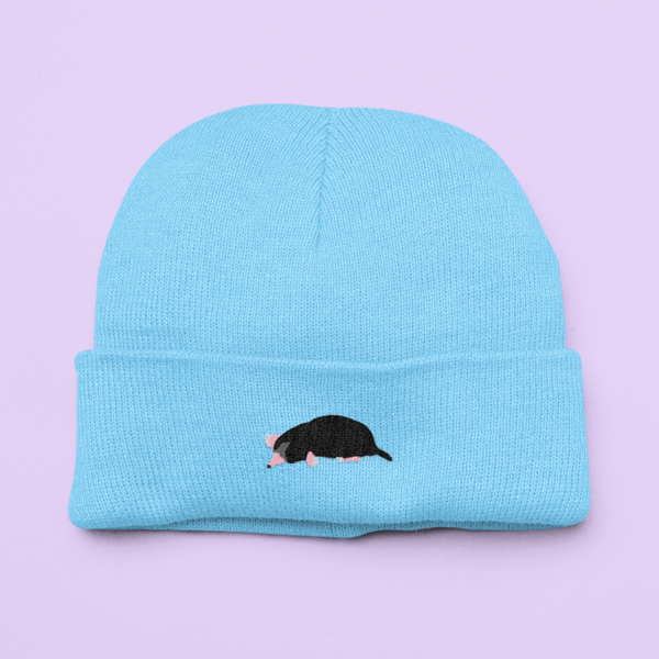 Mole hat, Embroidered Mole Beanie hat