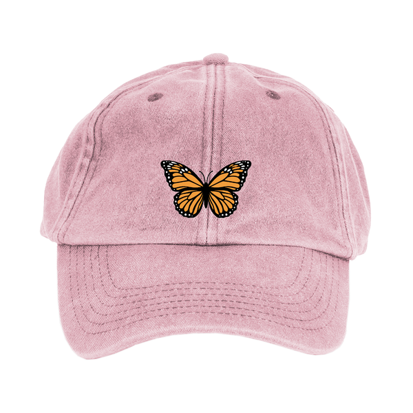 Monarch Butterfly Embroidered Cap