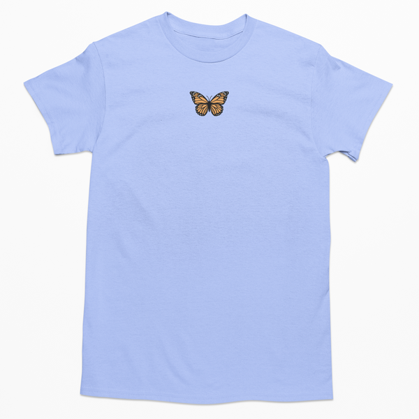 Monarch Butterfly Tshirt, Embroidered Monarch Butterfly Tshirt, British Monarch Butterfly Gift