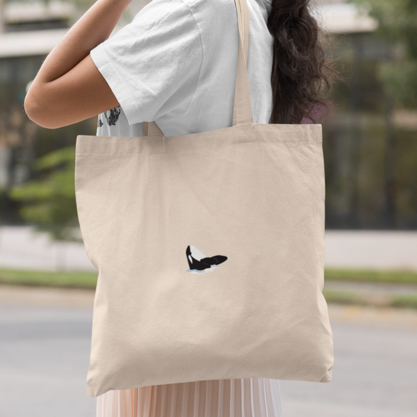 Orca Breaching Embroidered Tote bag