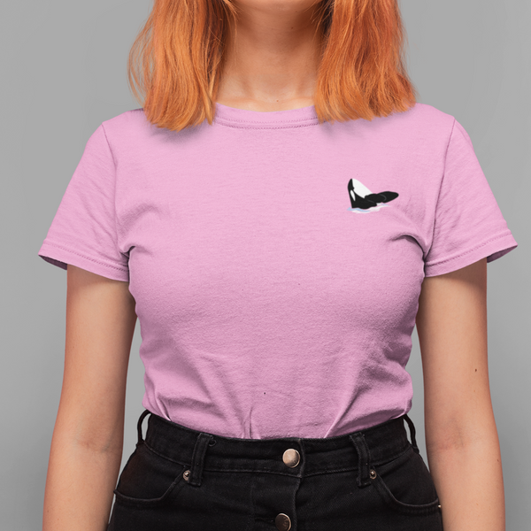 Orca Breaching Embroidered Tshirt